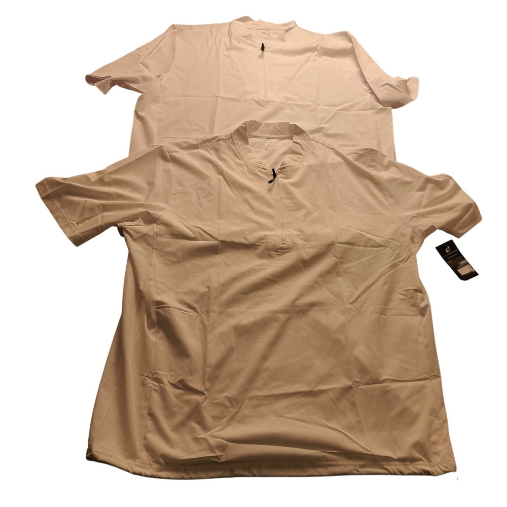 Champro Men's White Short Sleeve Umpire Jacket Quarter Zip Pullover Size L NWT